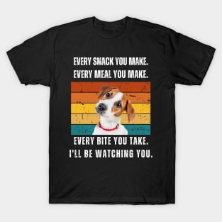 Every snack you make. Jack Russell retro design T-Shirt